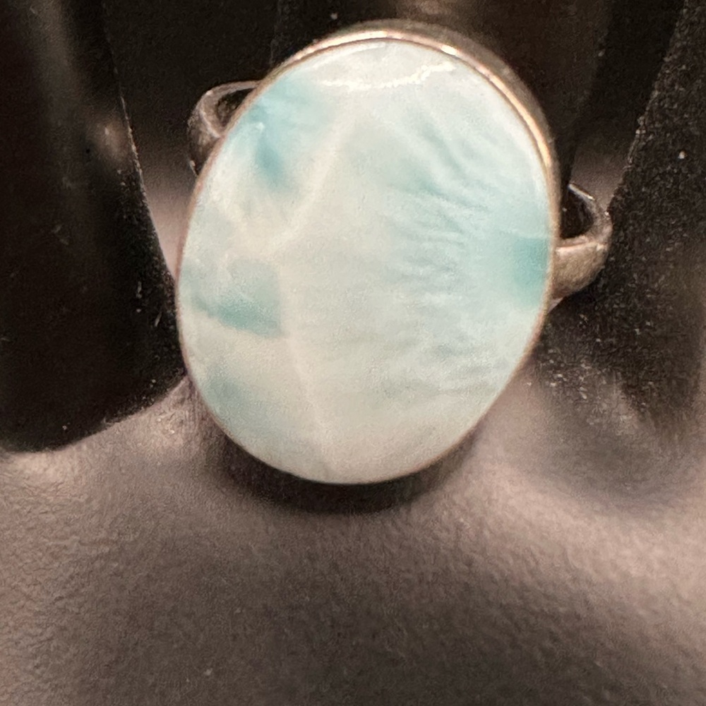 Elegant Silver and Blue Stone Ring